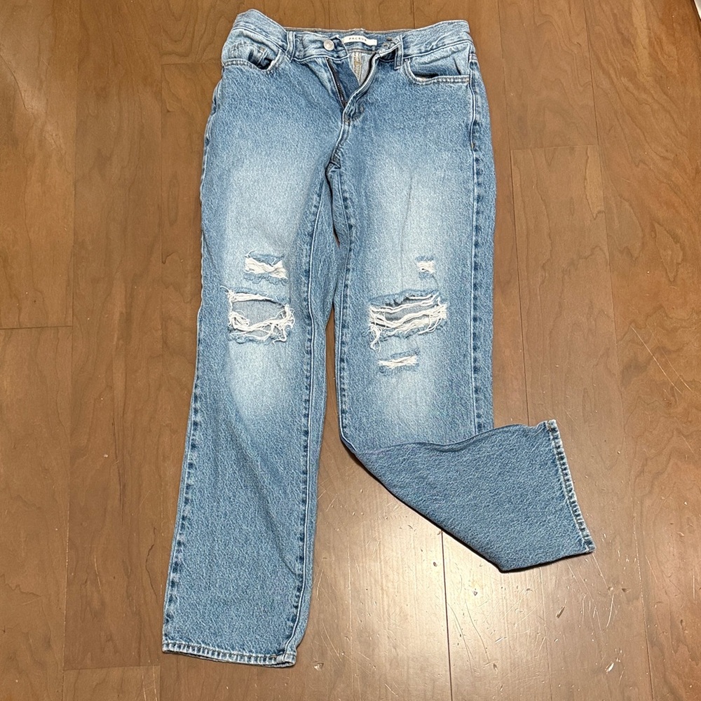 PacSun Blue Ripped Boyfriend Jeans